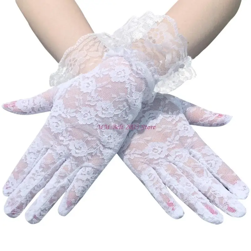 

49me 1pair маскарады кружевные перчатки женские плать