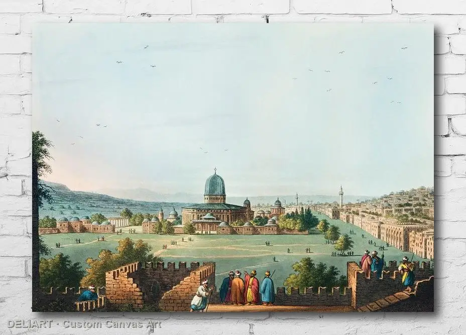 

Ottoman Vintage Travel Canvas Poster - Temple of Solomon Custom Size Wall Art Home Room Decor