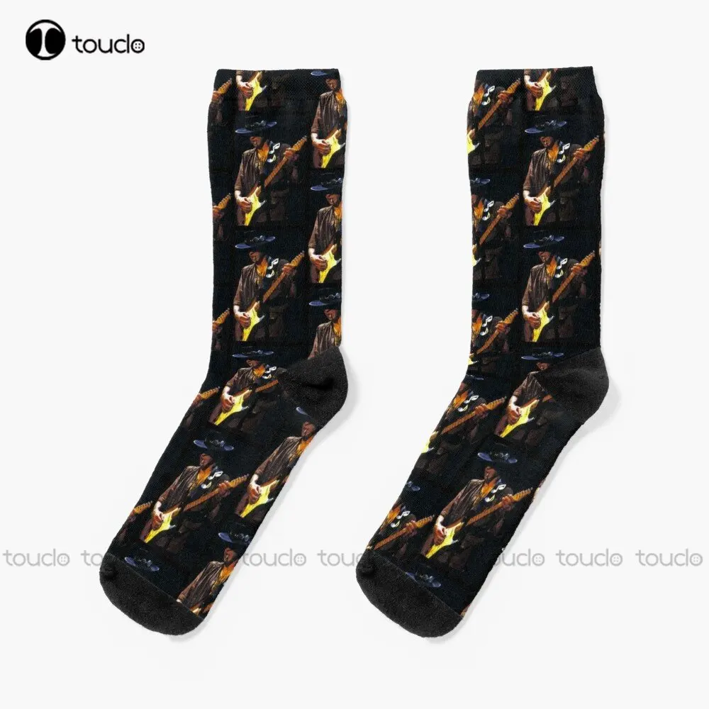 Stevie Ray Vaughan Socks Cat Socks Women Personalized Custom Unisex Adult Teen Youth Socks Custom Gift 360° Digital Print