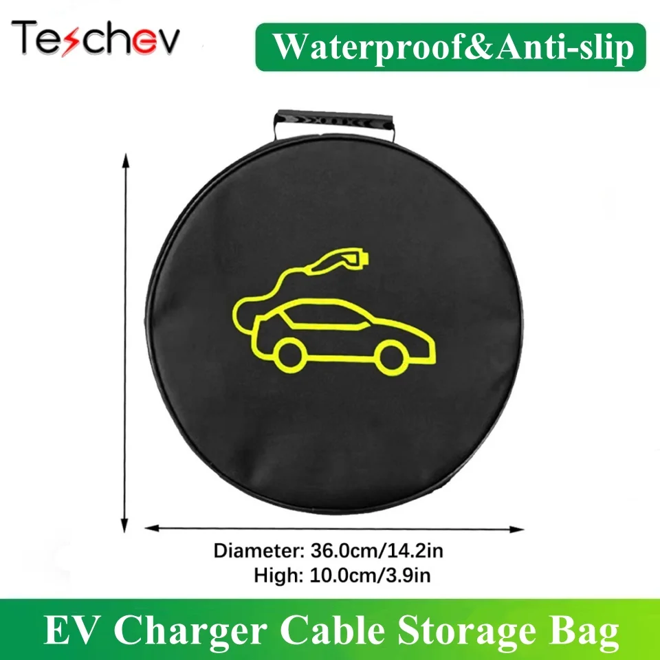 

Водонепроницаемая сумка для кабелей электромобилей Teschev для зарядного устройства электромобиля Сумка для хранения кабеля для зарядки электромобиля для зарядного устройства типа 1, тип 2 ГБT