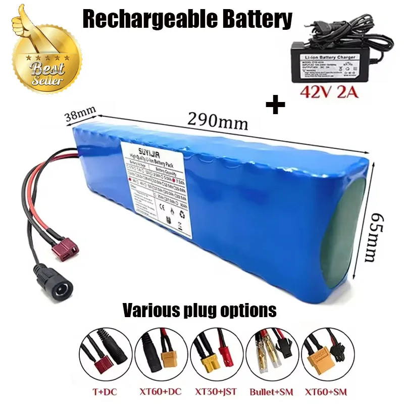 10S3P 7500mAh 18650 rechargeable lithium battery pack 36V power modified bicycle scooter electric vehicle with BMS+ charger