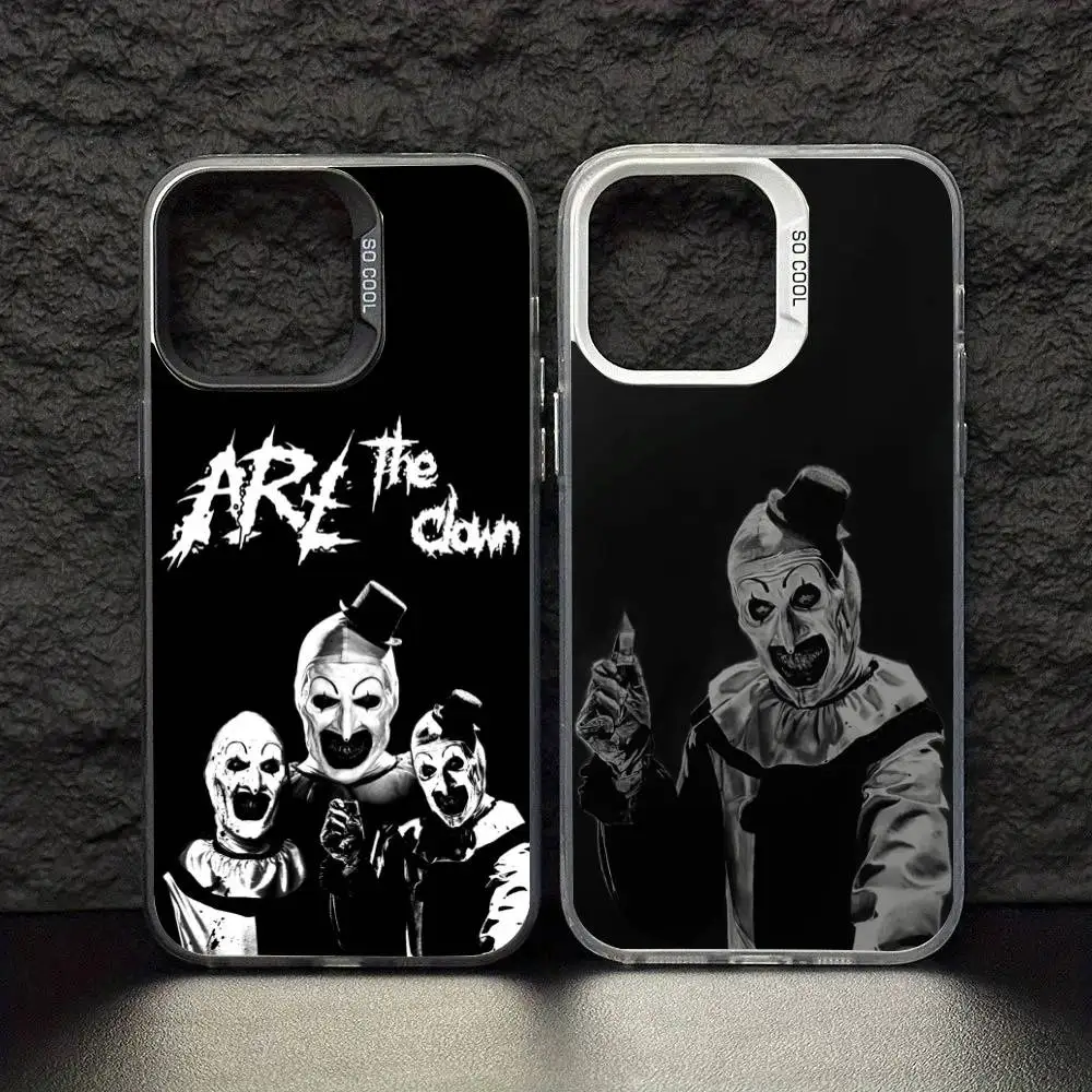 

The-Clowns-horrors-T-Terrifier Phone Case For iPhone 17 16 15 14 13 12 11 Pro Max Plus Silver Matte Black Cover