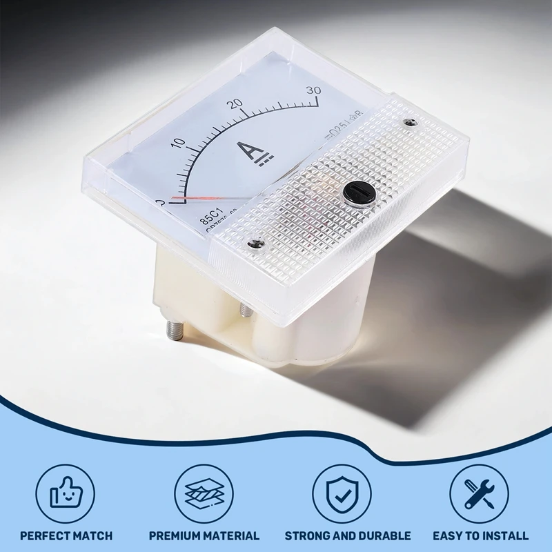 85C1-A Аналоговый амперметр постоянного тока Панельный измерительный прибор 30 А Амперметр Механические амперметры