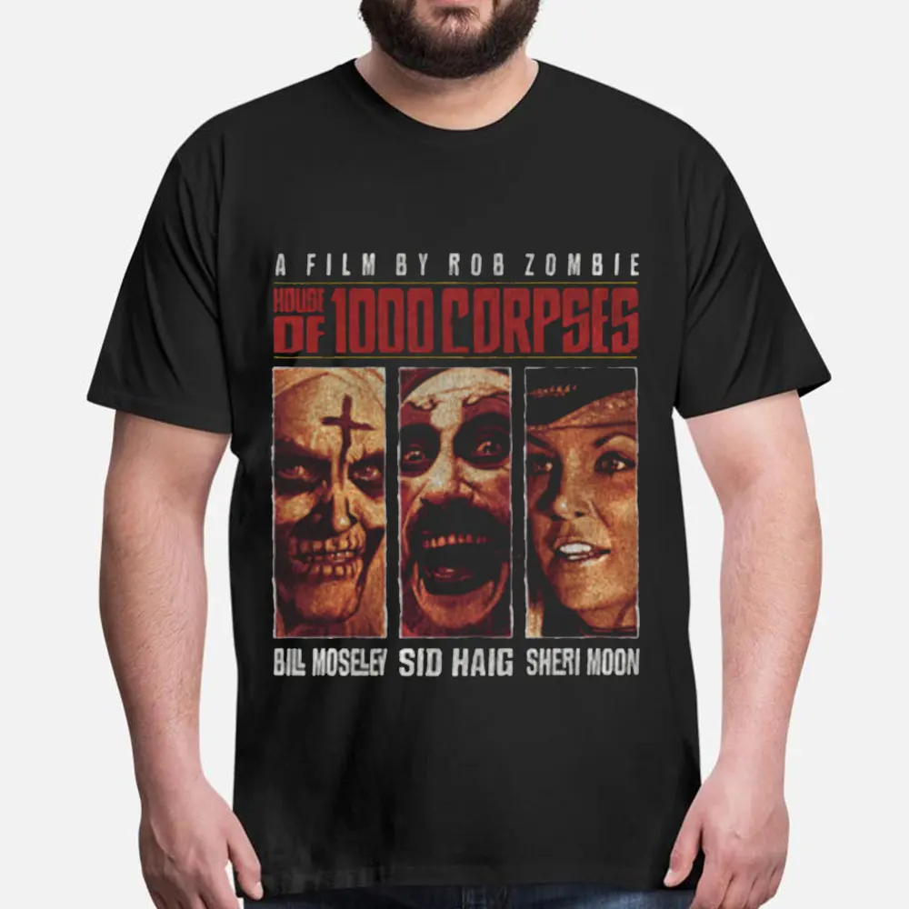 House of 1000 corpses, Devils Rejects Scary Halloween Gift t shirt 100% cotton Short Sleeve Graphic Clothes All size tops S-6XL