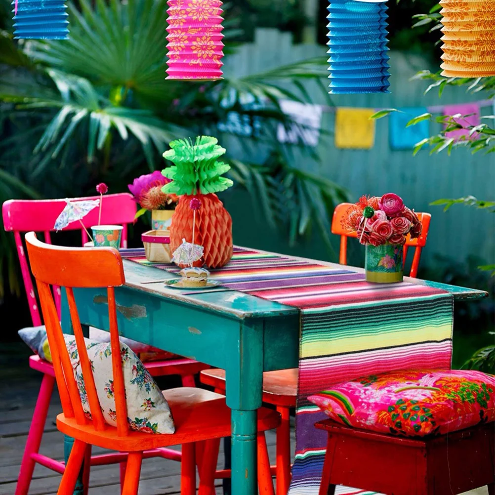 35X215Cm الملونة الزخرفية النسيج لفة لتناول الطعام طاولة شاي حامل ديكور المنزل الطرف الجدول العلم