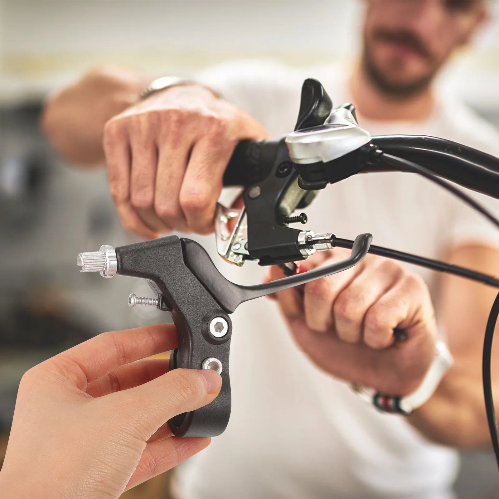 

2Pcs Bike Brake Lever Aluminum Alloy Durable Lightweight Racing Cycling Handle Part Brake Handle Bike Brakes Bicycle Brakes