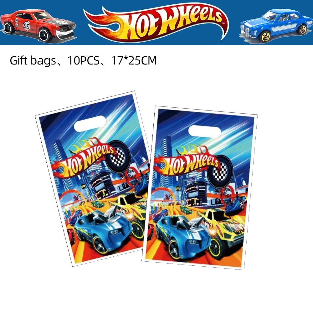 Hot Wheels Birthday Party Decorations Disposable Tableware Racing Balloon Cake Topper Background Boys Baby Shower Supplies