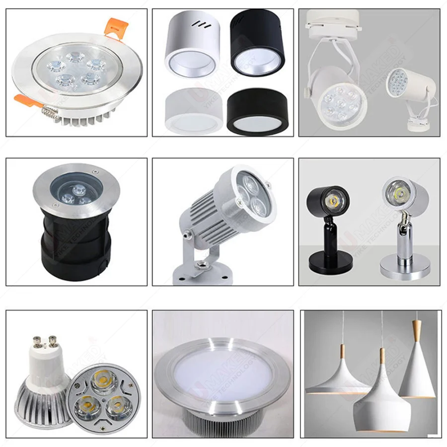 (10 pezzi) PCB LED da 3 W 9 W 32 mm con chip da 1 W 3 W installati, scheda in lamiera di alluminio con chip per lampadina, luce di tracciamento. led