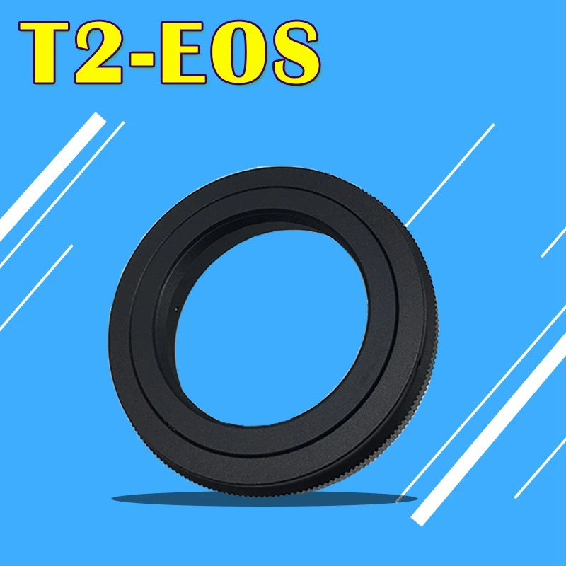 0.75MM Whorl T2 Eos Mount Lens Adapter Ring Digital Slr Cameras for Canon EOS(Black)