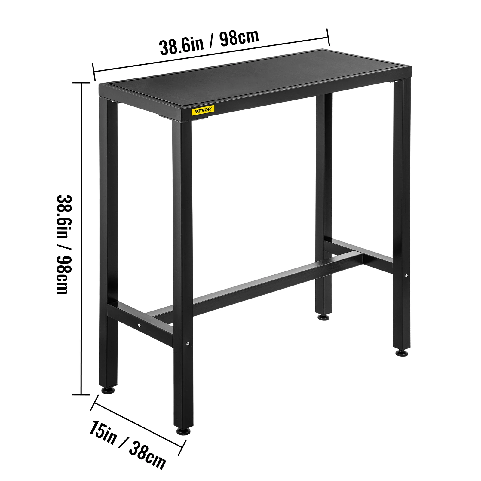 VEVOR Patio Stół barowy Wysokość bary Stół pubowy 38,6\