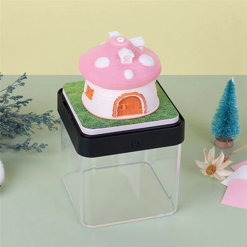 

2024 Calendar Memo Pad 3D Paper Art Earth Decoration Desk Calendar DIY Notes Notepad Sculpture Gift Earth Red Durable