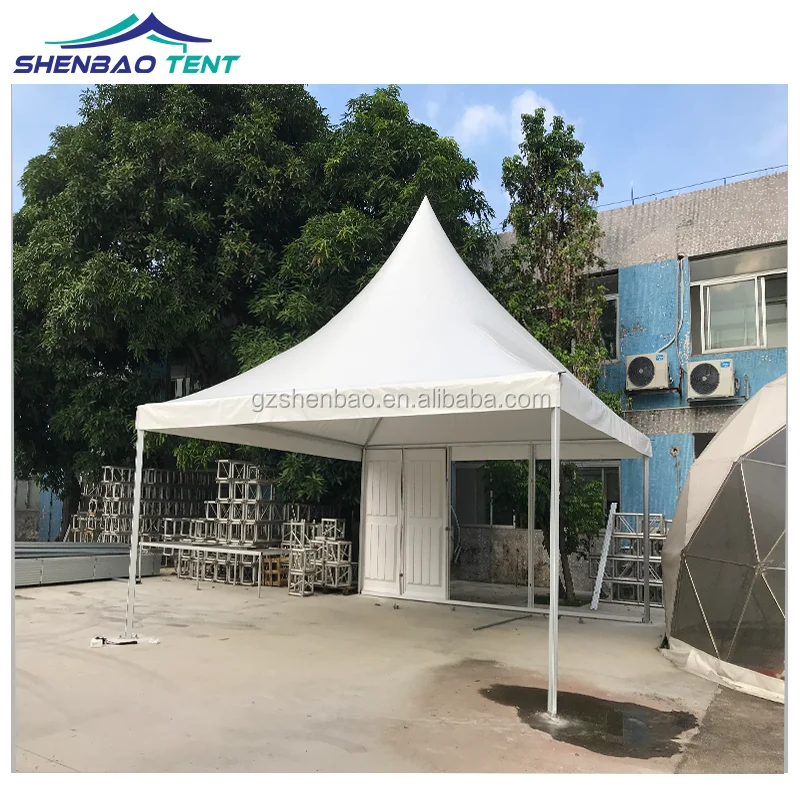 Outdoor waterproof luxury pagoda gazebo tents pvc white wedding party camping event tents  6x3M