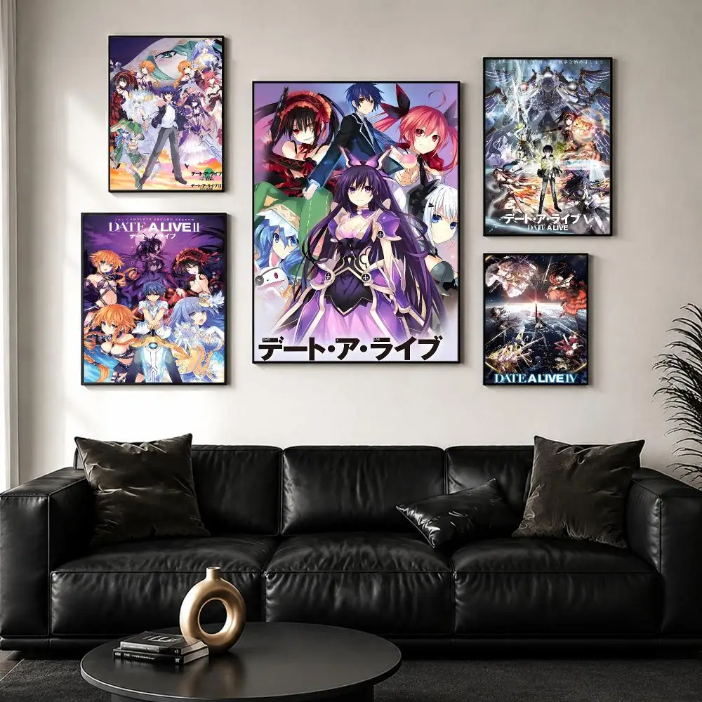 Romantic Sci-Fi Anime D-Date A Live Poster Wall Art Print Sticker for Bedroom Living Room Dorm Office Modern Home Decor