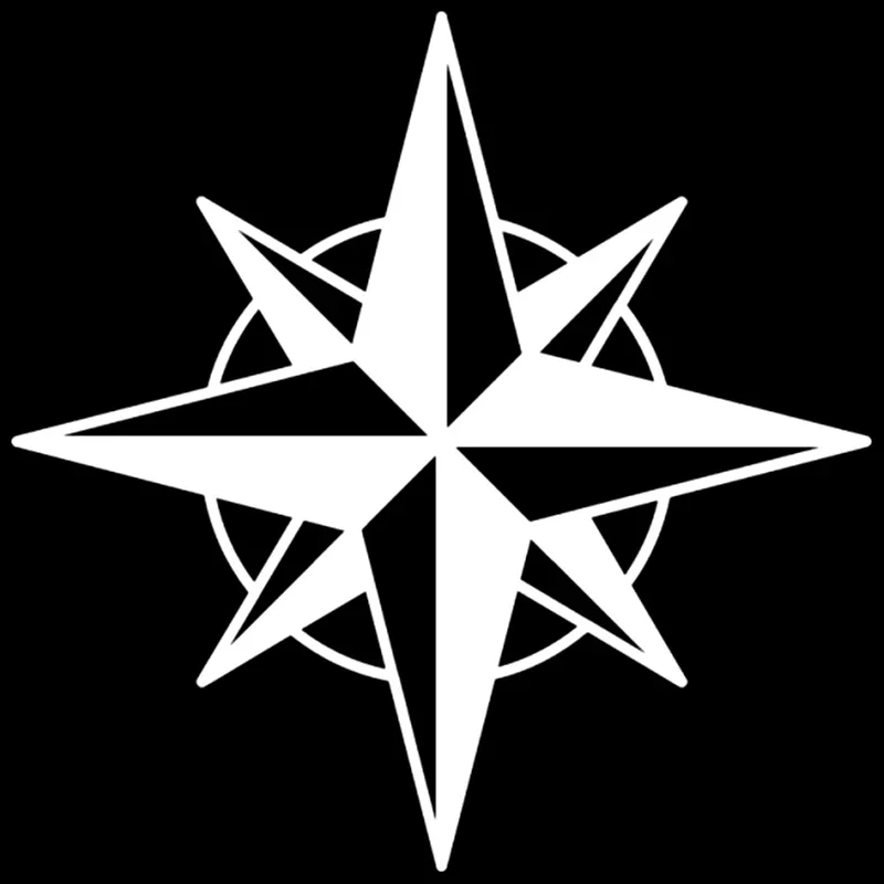 LYKX Eight-pointed Star Vinyl Car Stickers Funny Auto Decals