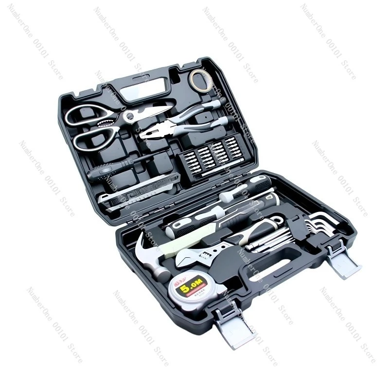 

Household Toolbox Set Family Car Daily Electrician Hardware Tools Vise Hexagon Wrench