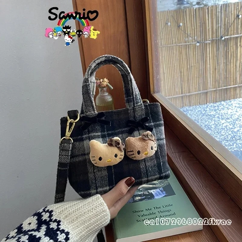 Sanrio 2025 New Women's Handbag Fashion High Quality Women's Crossbody Bag Cartoon Versatile Girl Multi Functional Storage Bag