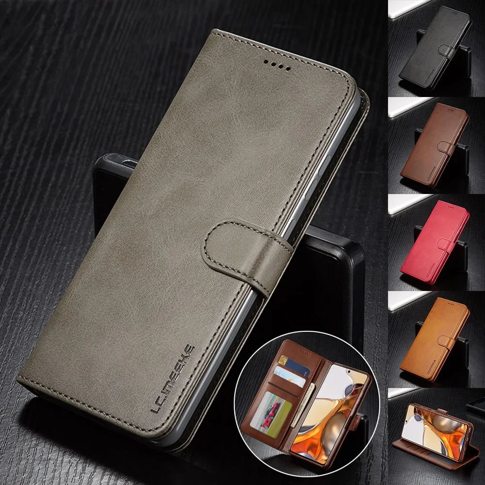 Leather Phone Case for Xiaomi 13T Poco X4 Pro 11T 11Lite F3 X3 NFC Flip Wallet Cover  Redmi 10C 10 9 9A 9C 9T Note 11 10 8 9 Pro