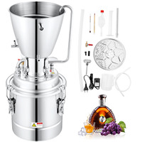 VEVOR Water Alcohol Distiller 8 Gal/30 L 304 Stainless Steel Still Home Distillery Kit  w/Pump for Whiskey Brandy Essential Oil