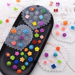 SNASAN-Molde de silicona de resina para decoración de uñas, herramienta hecha a mano para manualidades, Cuentas pequeñas, piedras preciosas, Delfín, corazón, flor pequeña