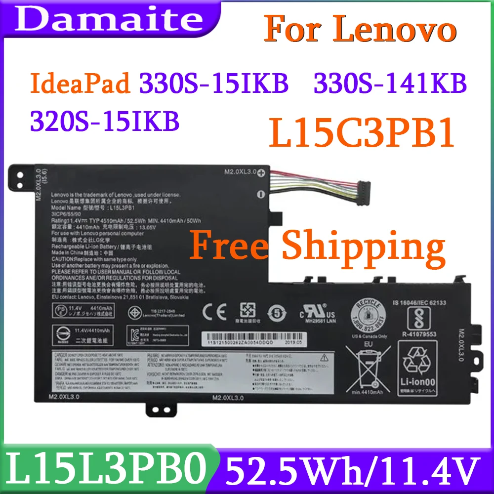 

L15M3PB0 L15L3PB0 Battery For Lenovo Yoga 520-14IKB L15L3PB0 L15C3PB1 Flex 5 1470 1570 Ideapad 520S-14IKB