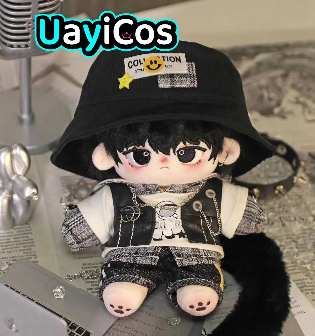 20cm Doll Clothes Day Breaker Cool Guy  Fashion Costume Suit Stuffed Plushies Plush Doll Accessories Anime Toy For Kids Gifts