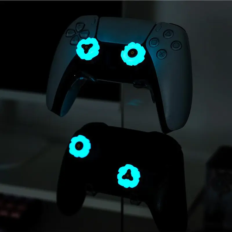 غطاء قبضة عصا الإبهام السيليكون المضيء لنينتندو سويتش أوليد NS لايت لسوني PS5 PS4 برو PS3 إكس بوكس ون/360 سيريس X/S - 3