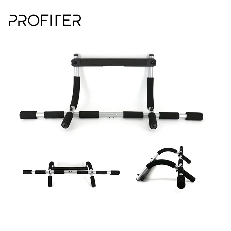 Iron Material Gym Pull Up Bar Chin-up Bar for Fitness Exercise Total Upper Body Workout Bar for Doorway