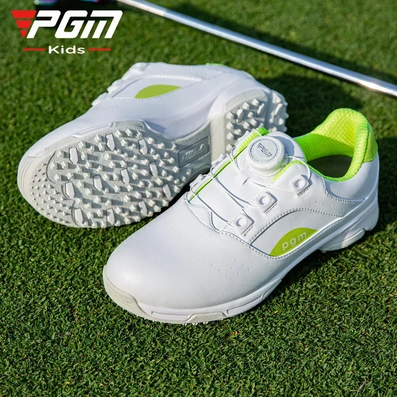 

2027PGM children's golf shoes teenagers' and boys' shoes knob laces waterproof and non slip golf shoes