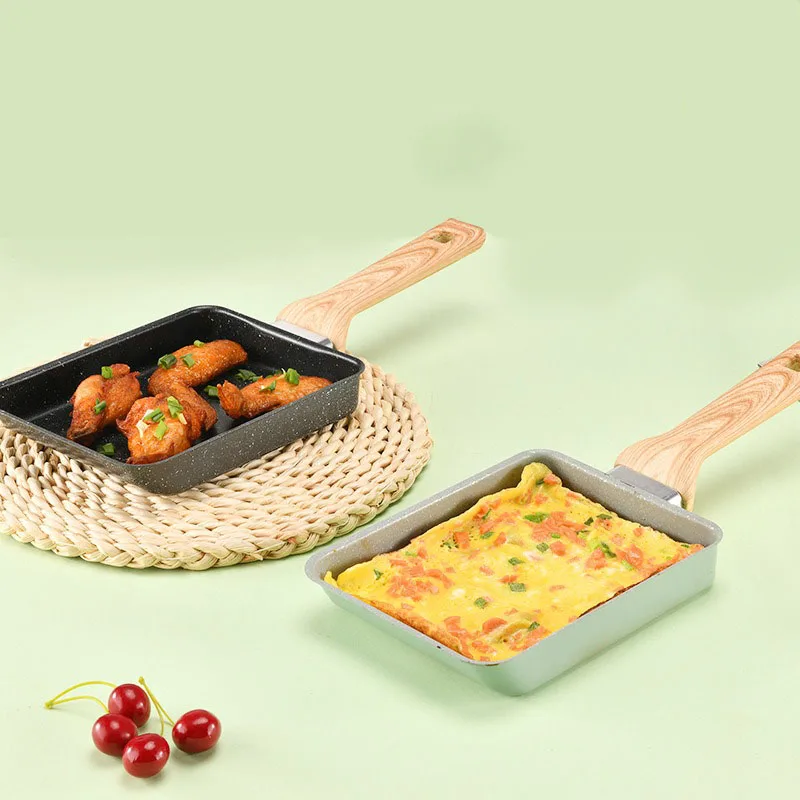 

Nonstick Tamagoyaki Pan Japanese Omelette Egg Pan Rectangular Egg Roll Pan with Detachable Anti Scalding Handle for All Stove