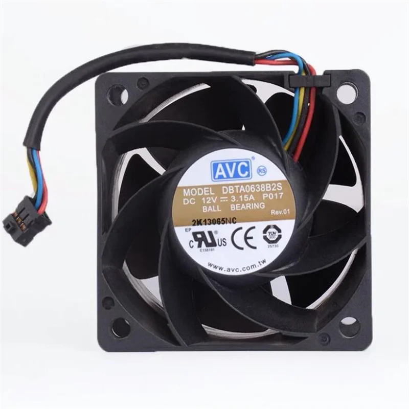 Wholesale: AVC DBTA0638B2S 6038 6CM 12V 3.15A four-wire high-volume cooling fan