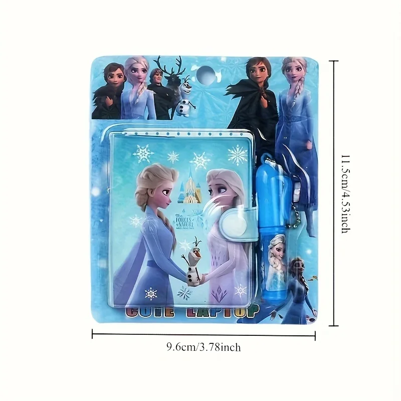 1pc/2PCS Disney Mickey Elsa mini notebook with ballpoint pen Frozen theme shorthand book cartoon cute portable diary