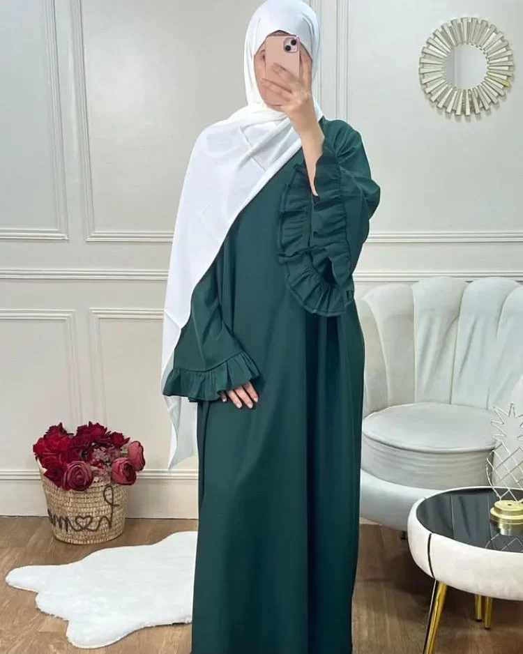 

Eid Djellaba Abayas Muslim Women Dress Ramadan Islam Clothing Dubai Abaya Turkey Kaftan Caftan Marocain Femme Robe Kebaya Arab