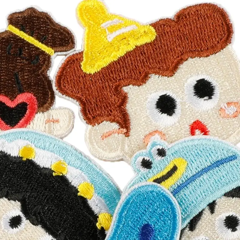 39bd 10pcs Patches textiles brodées pour décoration projets vêtements pour enfants thème