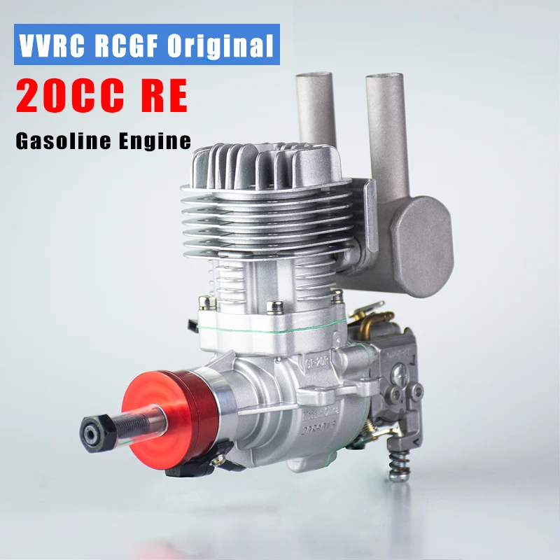 NEW V2 VVRC RCGF 20cc Rear Exhaust pipe Petrol/Gasoline Engine for RC Airplane 20cc RE gasoline model engine for RC Airplane
