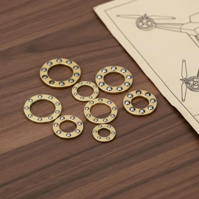 10Pcs Precision Thrust Bearing Ceramic Steel Ball Copper Support for Folding Knife Smoothness Pocket EDC Upgrade Kit
