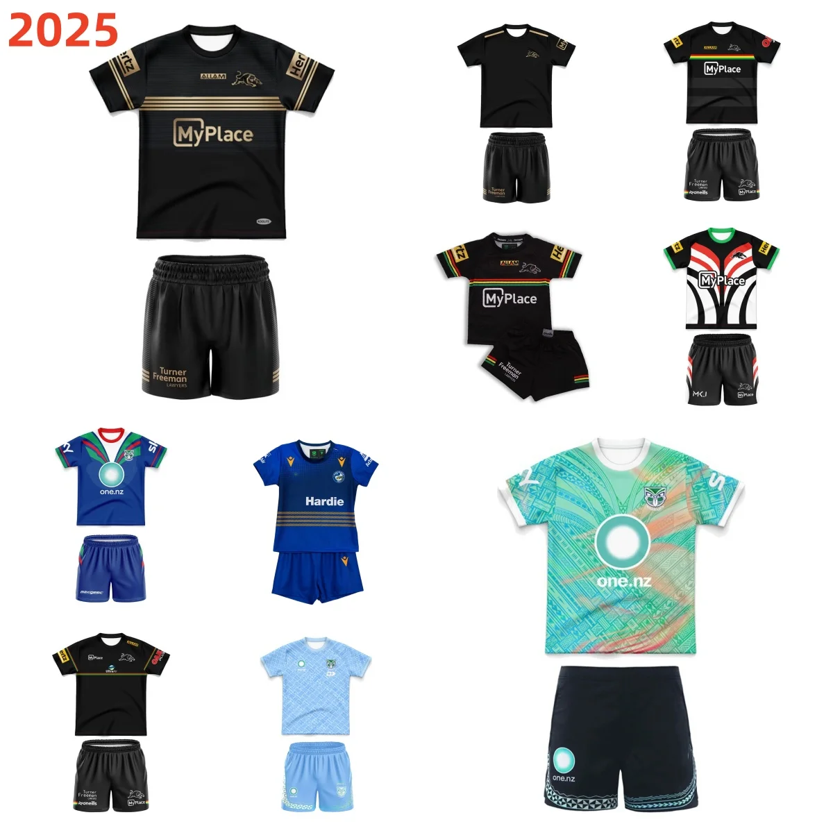 2025 Penrith Panthers / New Zealand Warriors / Queensland Maroons / Parramatta Eels Kids Home Training Shirt