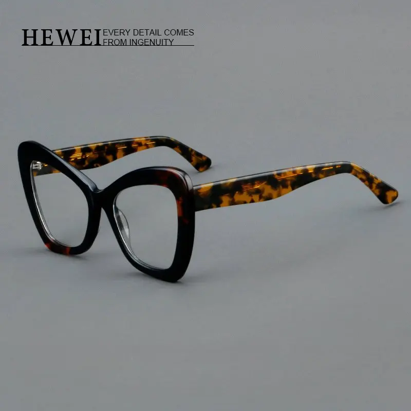 

Fashion cat eyes fashion color eyeglasses Niche personality 8801 acetate glasses frame Handmade Myopia Optics men women eyewear