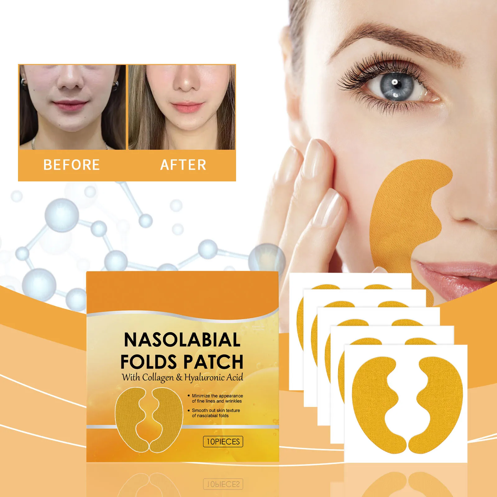 

Gentle Firming Lightening Nasolabial Patch Moisturizing Lightening Nasolabial Gently Nourishing Firming Nasolabial Fold Patch