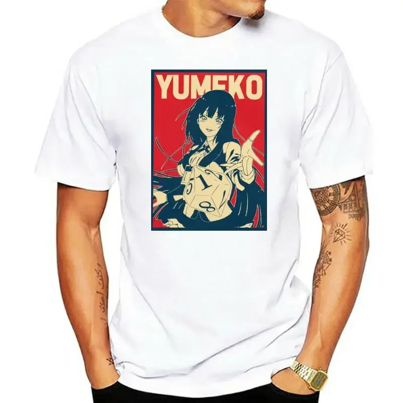 Kawaii Men's Kakegurui Tshirt Short Sleeves Cotton Tee Adult O-neck Leisure Yumeko Jabami T-shirt Japan Anime Tops Gift Apparel