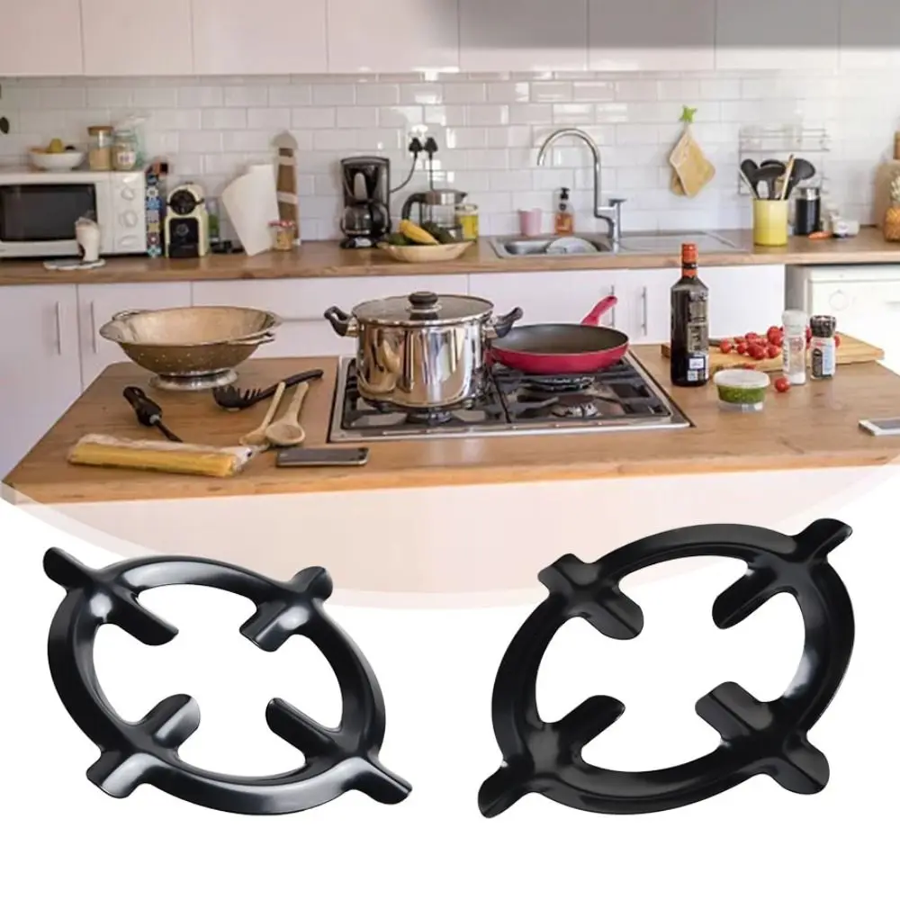 Kitchen Cookware Parts Black Moka Pot Shelf Iron Extended Stand Gas Stove Ring Stable Universal Burner Range Reducer Camping