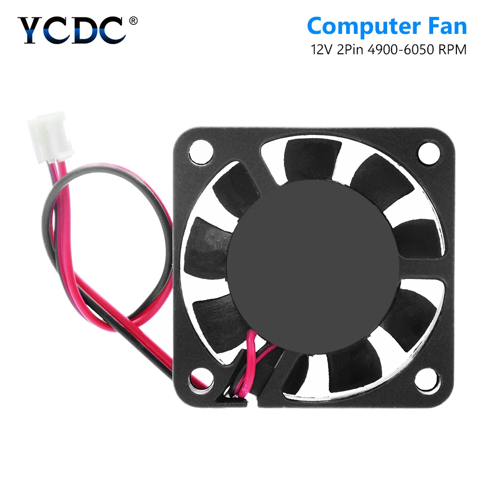 2pc40x40x10 Mm DC 12v 2 Pin Wires Cpu Computer Fan Cooler Heatsink Air Exhaust 4010 Video Chips Graphics Card Cooler Cooling Fan