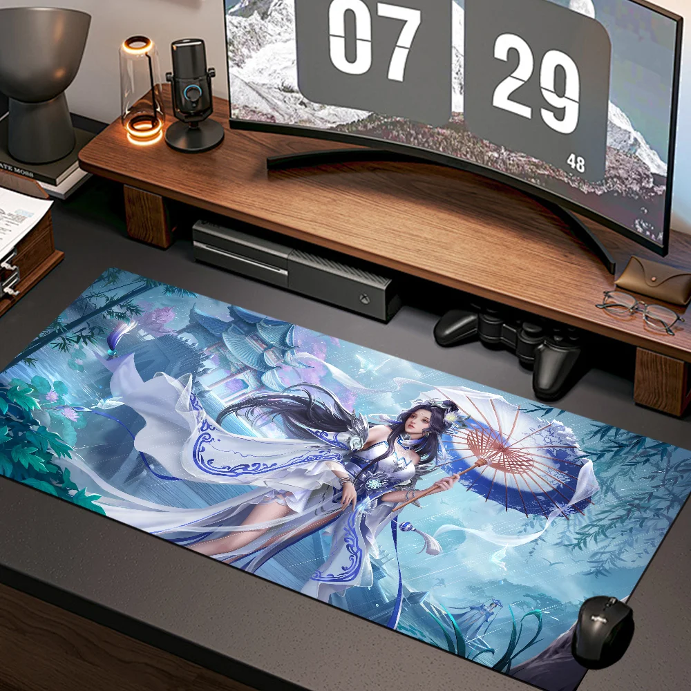 Illustration of Three Kingdoms Kill Game Mousepad Desk Mat Laptop Carpet  Anime Notebook Xxl Computer Table Gaming Accessories