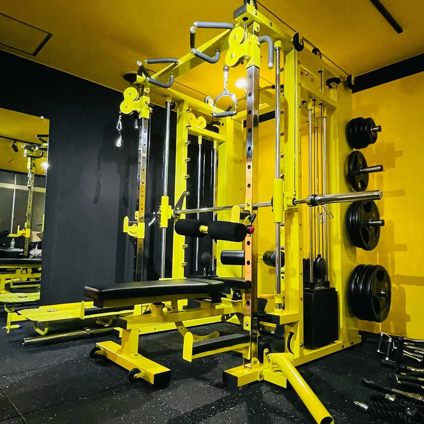 XinRui Commercial Home GYM Power CAGE Squat Rack Multi-Function อุปกรณ์ฟิตเนส Smith Machines การออกกําลังกายไหล่การออกกําลังกาย