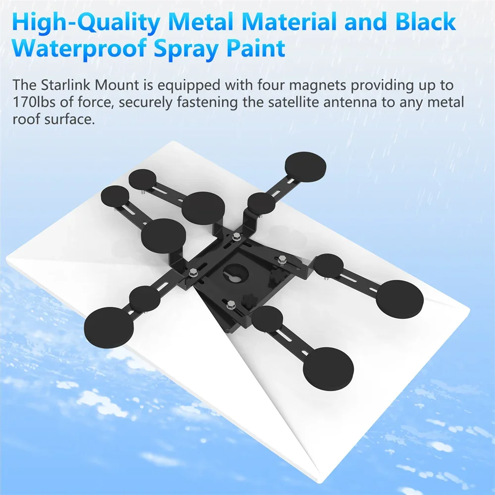 Strong Magnetic Mount Stand For STARLINK V3 Mounting Kit for Starlink Gen 3 Powerful Magnetic Roof Mount for Car Truck RV Yacht