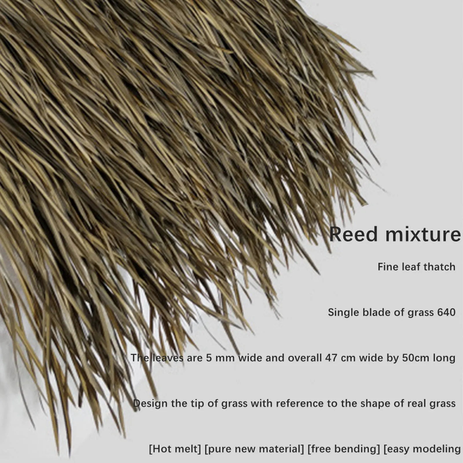 Straw Roof Thatch Fake Accessories Outdoor Lawn Simulation Thatched Artificial Straw Roof Decoration for Fence Umbrella Cover