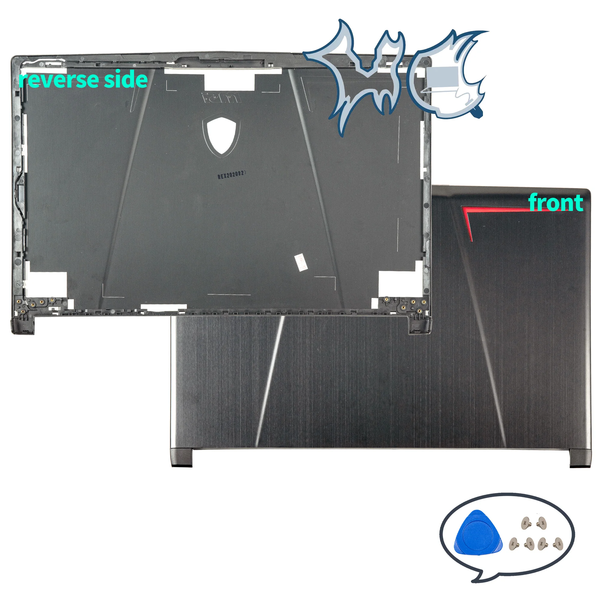 NEW For MSI GE63 GE63VR-7RT-7RE MS-16P1 MS-16P5 Ordinary LCD Back Cover Bezel Bottom Case Hinges Notebook Parts Replace