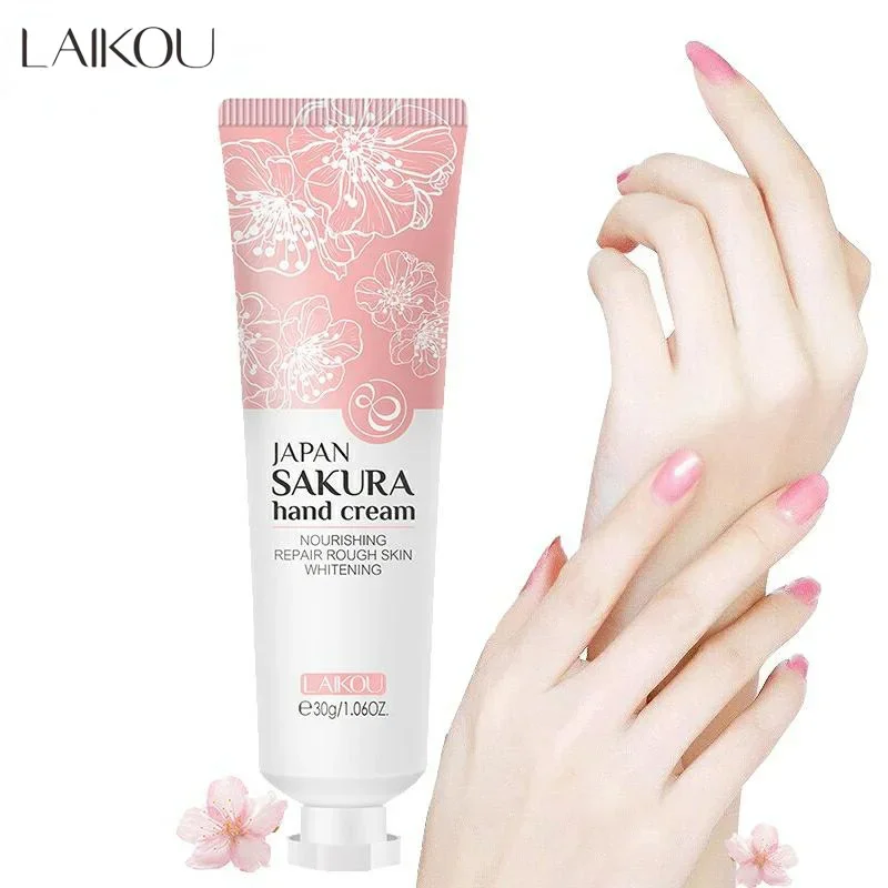 Laikou Sakura Hand creme feuchtigkeit spendende Anti-Chapping-Reparatur erweichen Haut Hand creme Winter Anti-Crack-Hautpflege