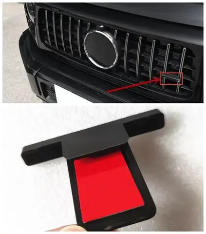 ABS 자동차 전면 후드 그릴 엠블럼 배지 스티커 AMG 로고 GT GTR A B C E W176 W246 W204 W205 W212 W213 W292 GLC GLE GLS GLA용