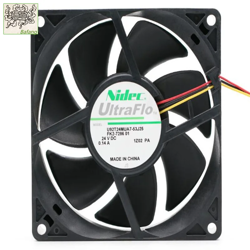 

Jinlingge для Nidec U92T24MUA7-53J25 24 В 0,14 А 9025 трехпроводной инверторный охлаждающий вентилятор