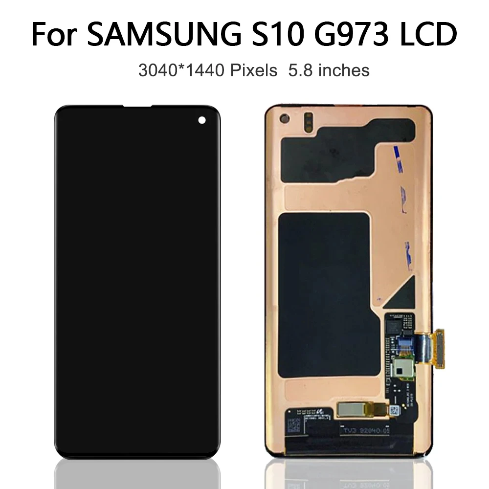 6.1\'\'S10 dla Samsung dla G973F G973U G973W G973N SCV41 G973C HD Retina wyświetlacz LCD ekran dotykowy wymiana zespołu Digitizer